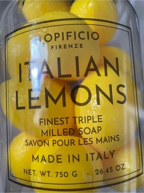 HOPIFICIO Firenze Italian Lemons Soap Jar - Bright Yellow